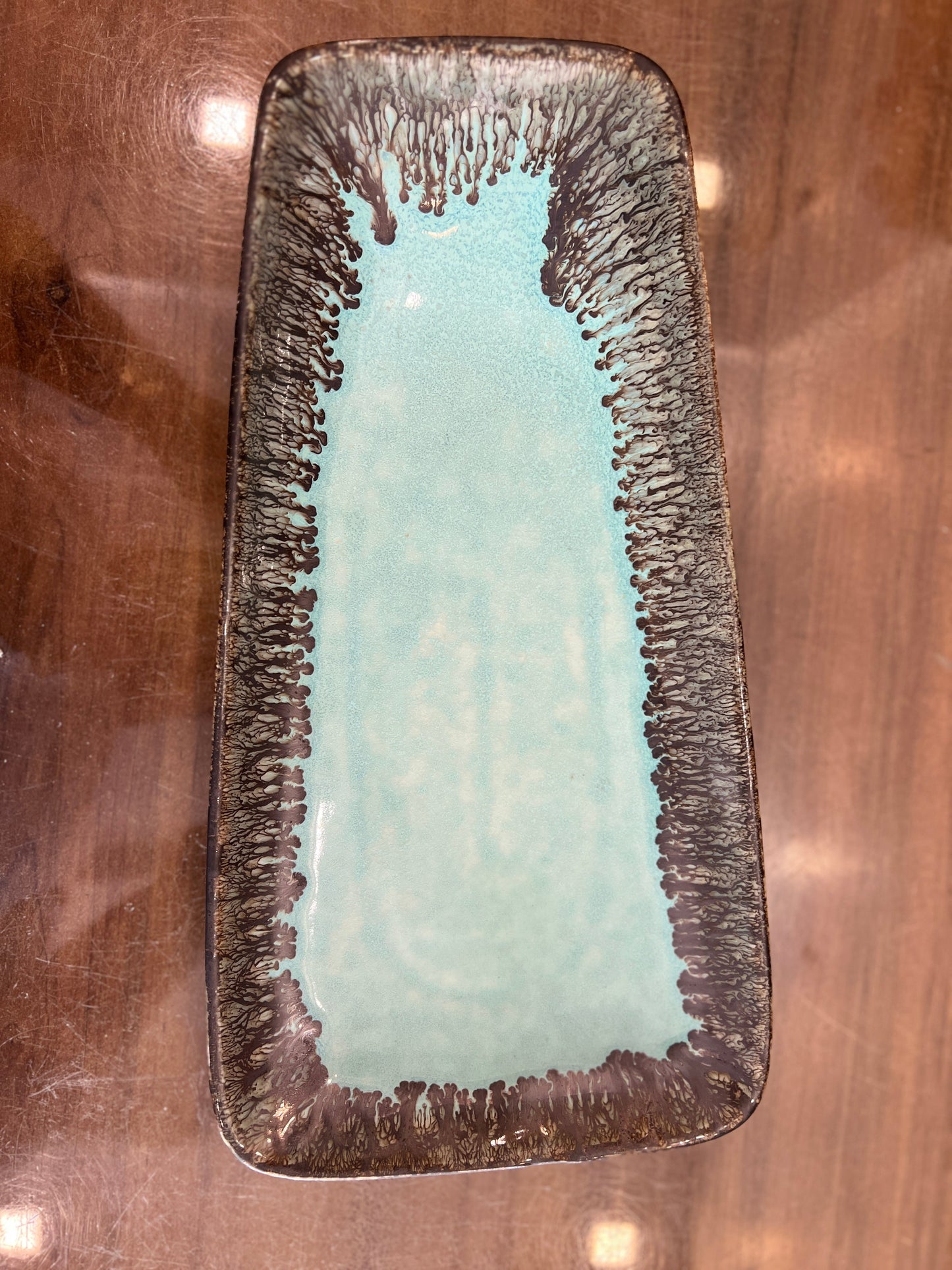 Ocean Mist Rectangular Ceramic Service Plate