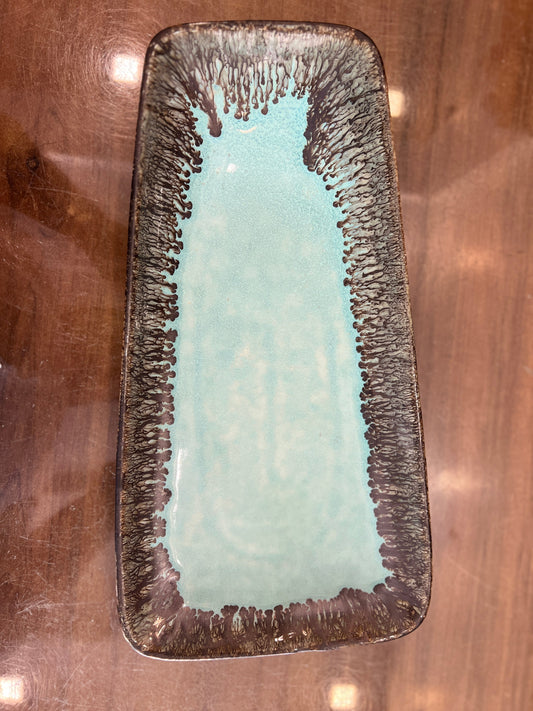 Ocean Mist Rectangular Ceramic Service Plate