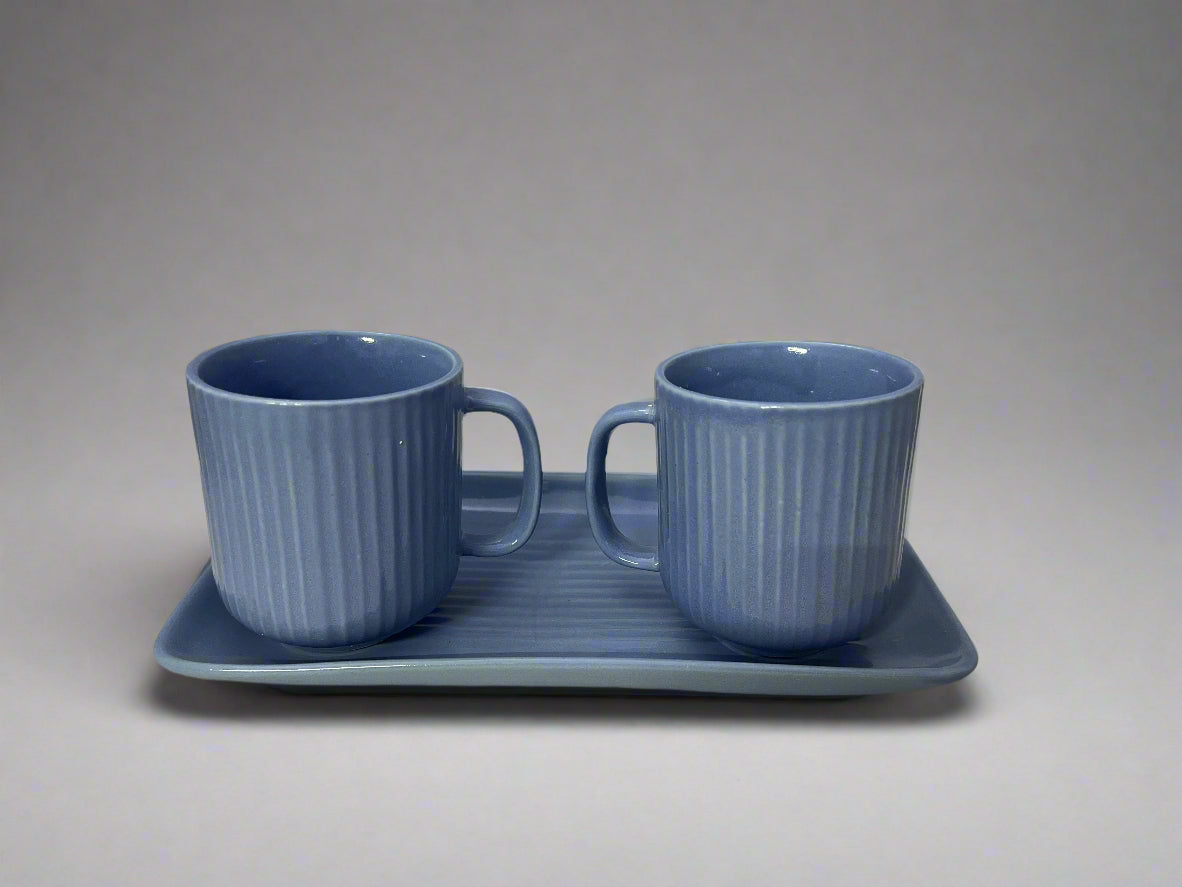 Blue Coffee Mug Set