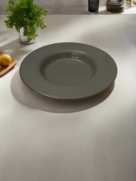 Sleek Grey Serving Plate