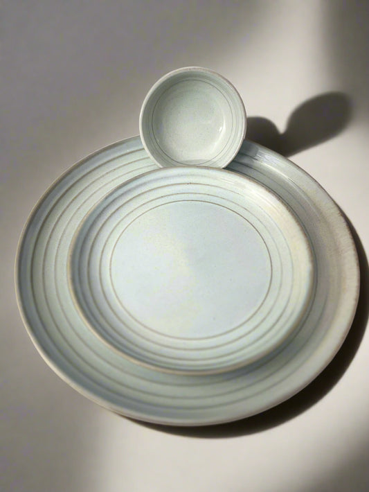 Turquoise Reactive Glaze Dish Set