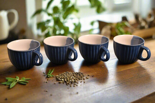 Elegant Navy Blue Ceramic Coffee & Tea cup Sets