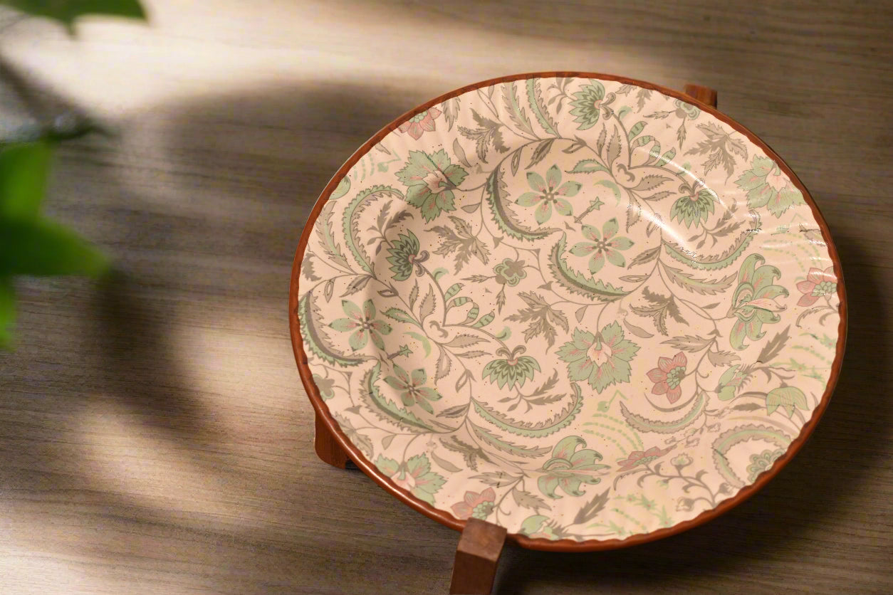 Floral Ceramic Deep Plate