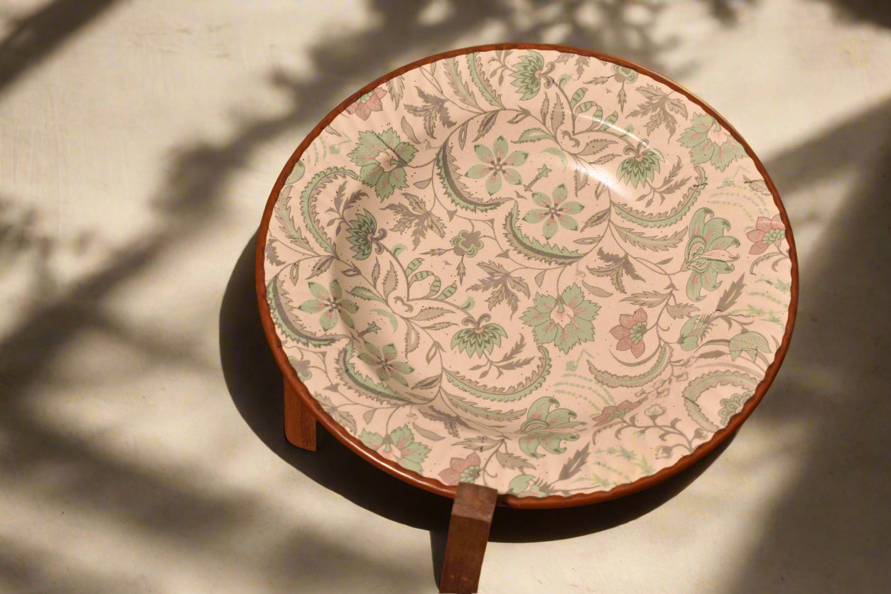 Floral Ceramic Deep Plate