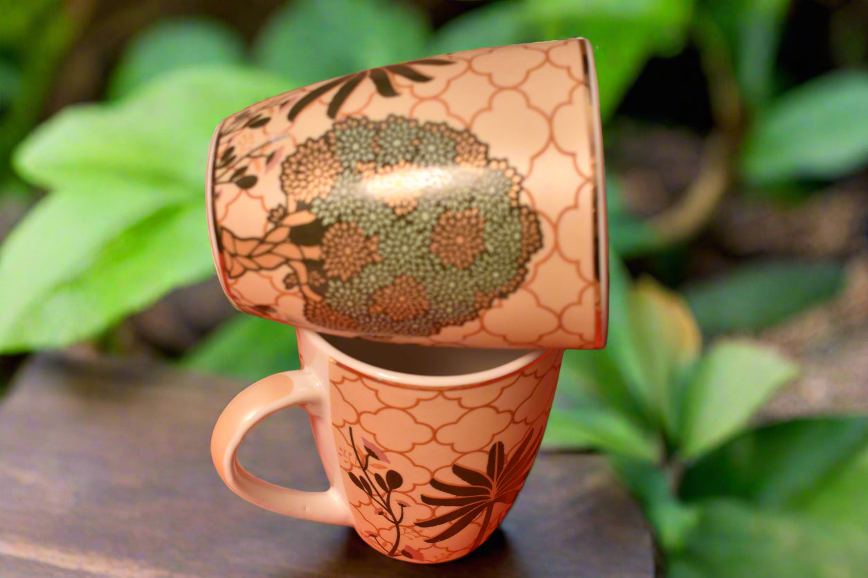 Terracotta Bloom | Artistic Tumbler Mug