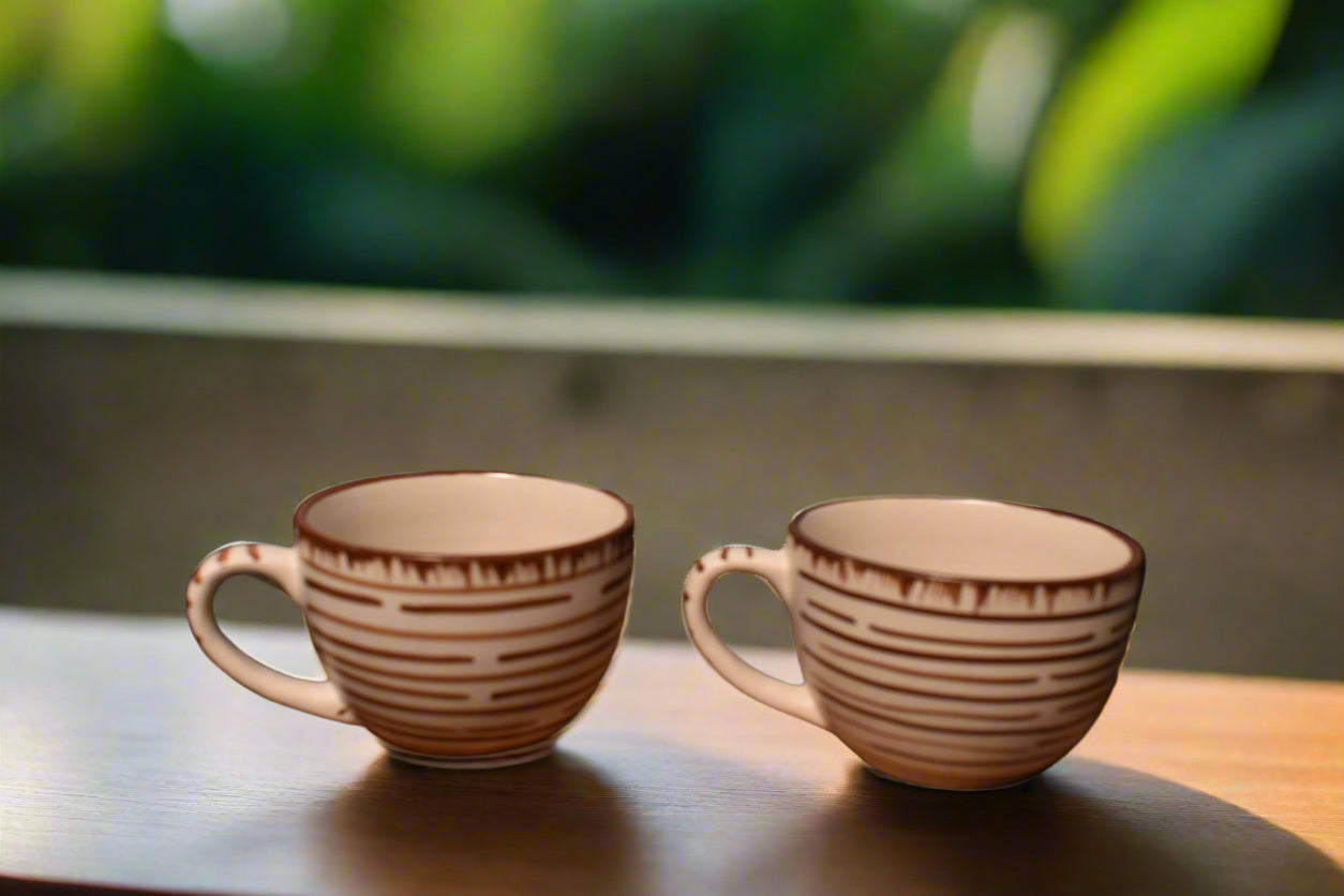 Rustic Brown Espresso Cups