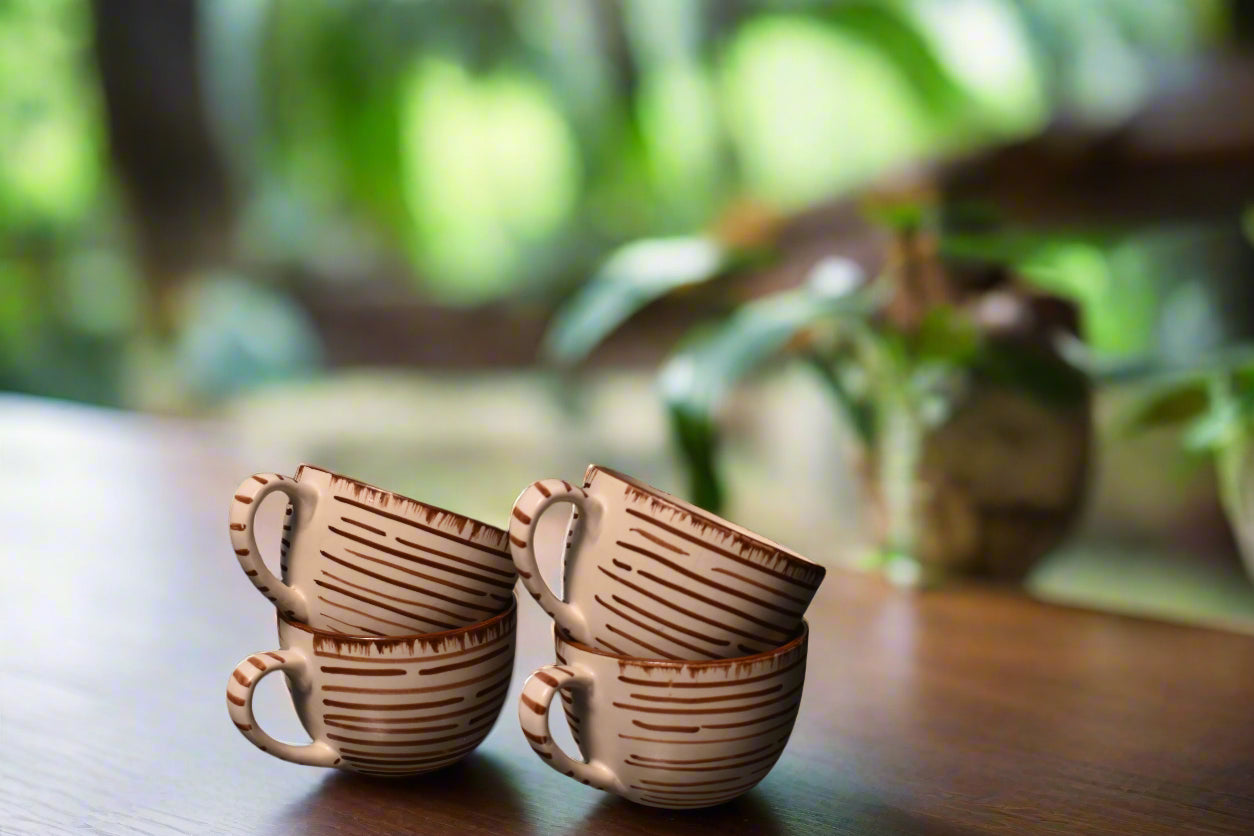 Rustic Brown Espresso Cups