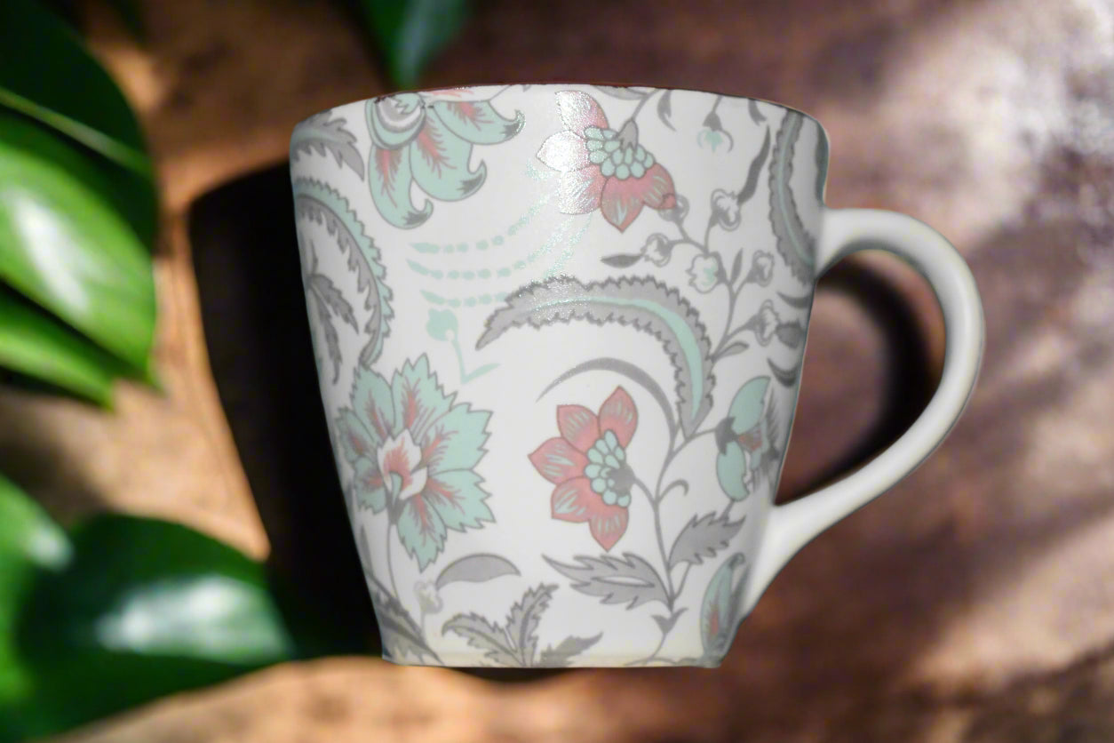 Floral Elegance Ceramic Vintage Mug