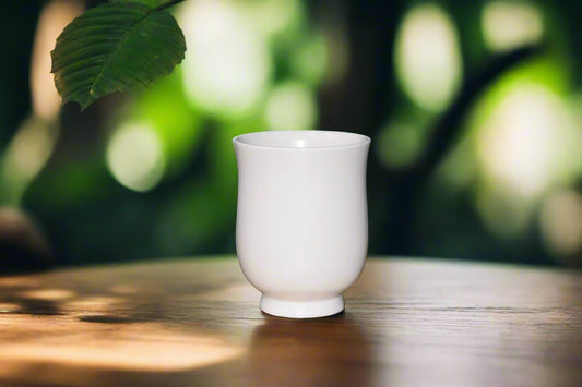 Minimalist Japanese-Style Ceramic Tea Cup – Matte Off-White