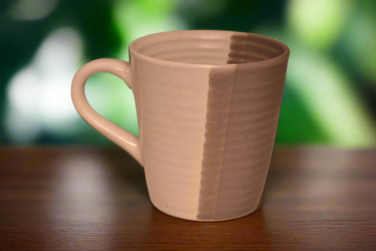 Minimalist Dual-Tone Ceramic Mug – Artisan Design