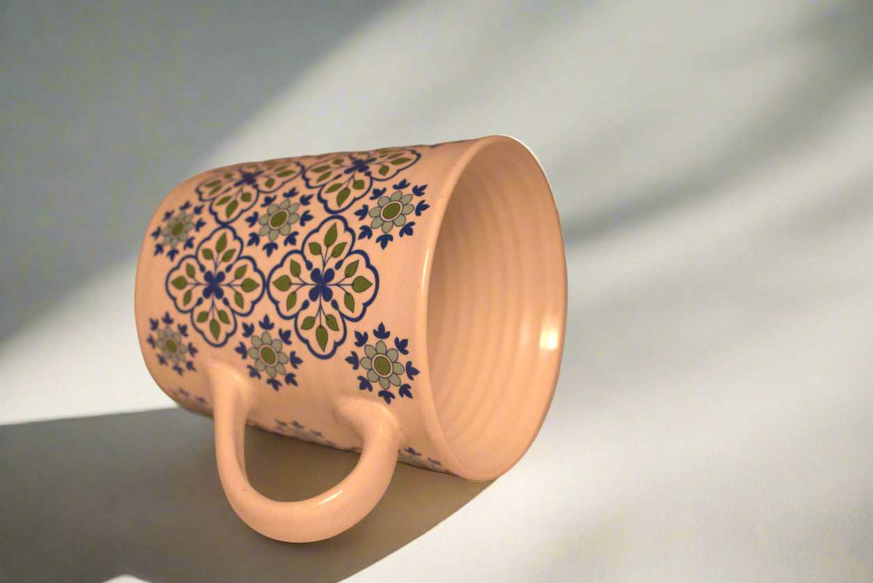 Intricate Floral Pattern Mug – Elegant & Timeless