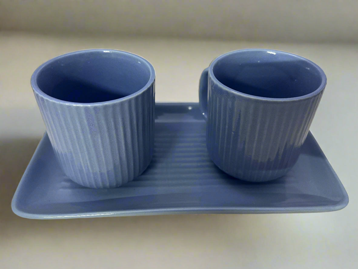 Blue Coffee Mug Set