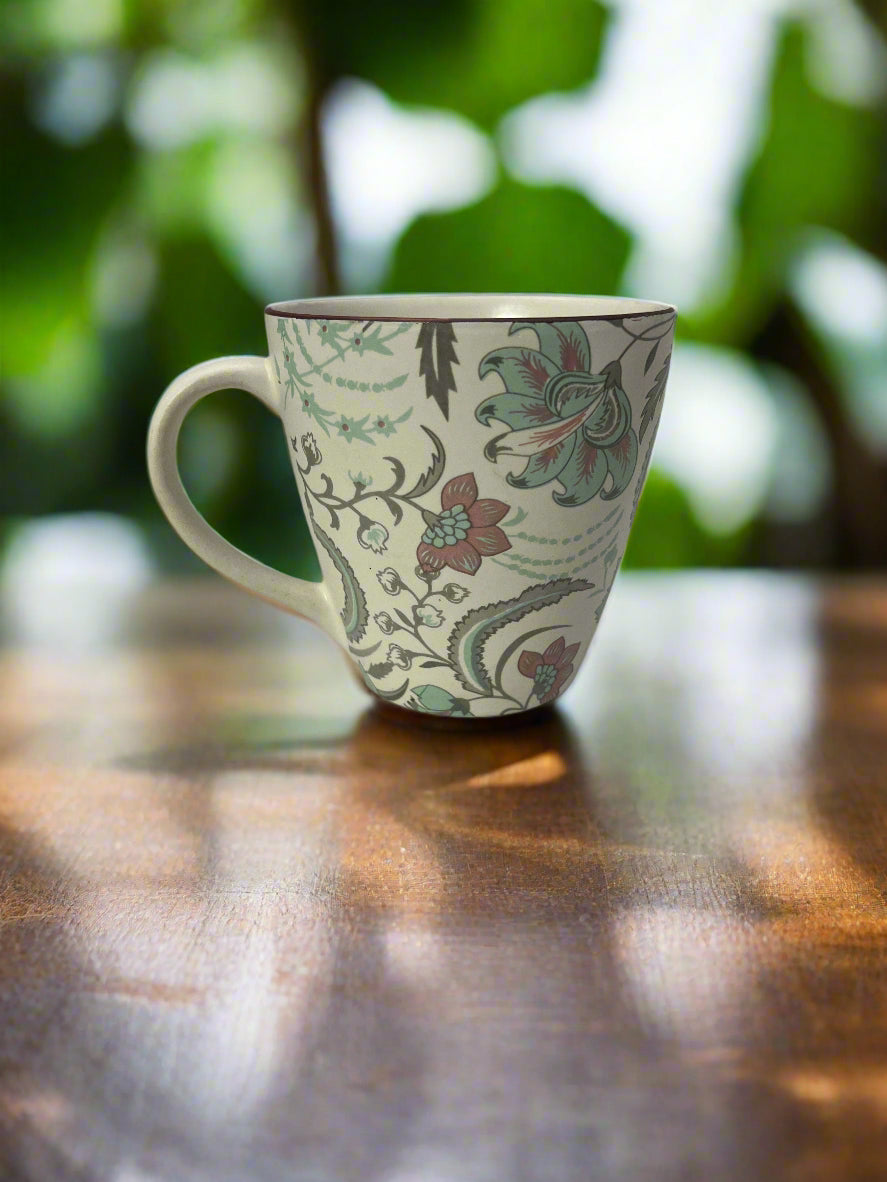 Floral Elegance Ceramic Vintage Mug