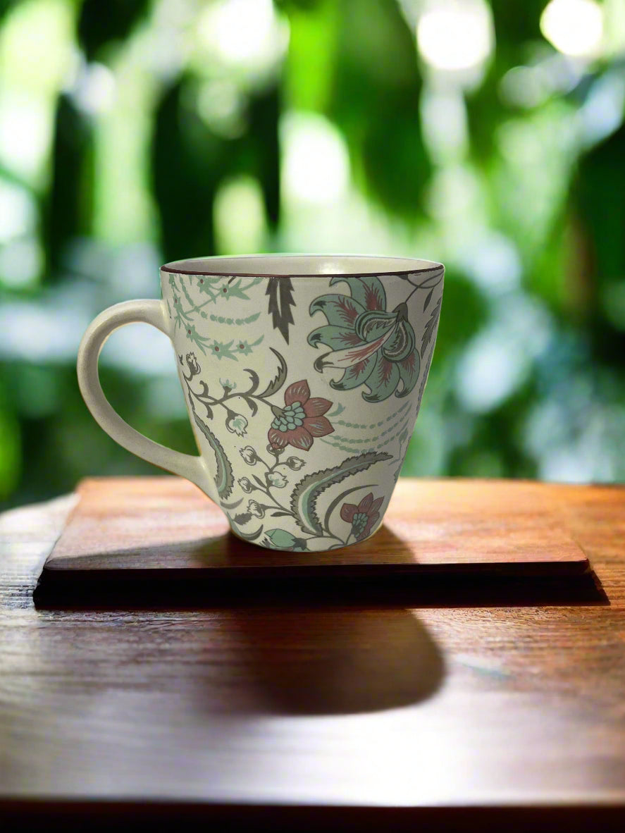 Floral Elegance Ceramic Vintage Mug