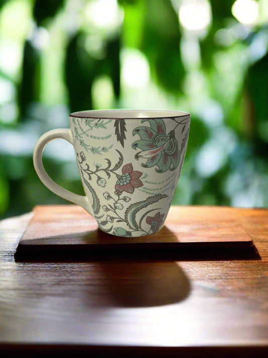 Floral Elegance Ceramic Vintage Mug