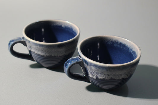 Midnight Blue Glaze Ceramic Coffee Cups