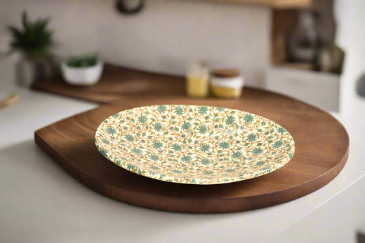 Ceramic Serving Plate – Floral Pattern