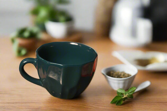 Green Facet Mug