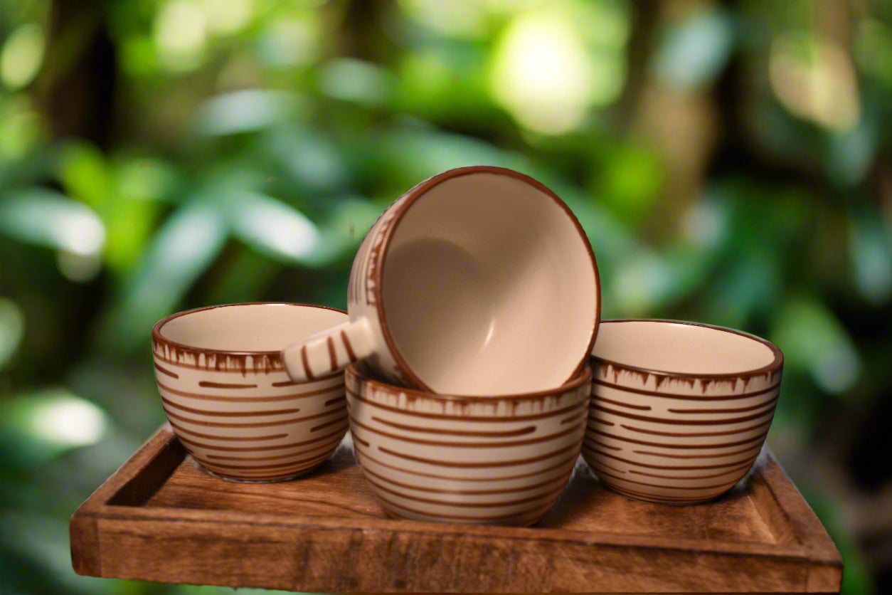 Rustic Brown Espresso Cups