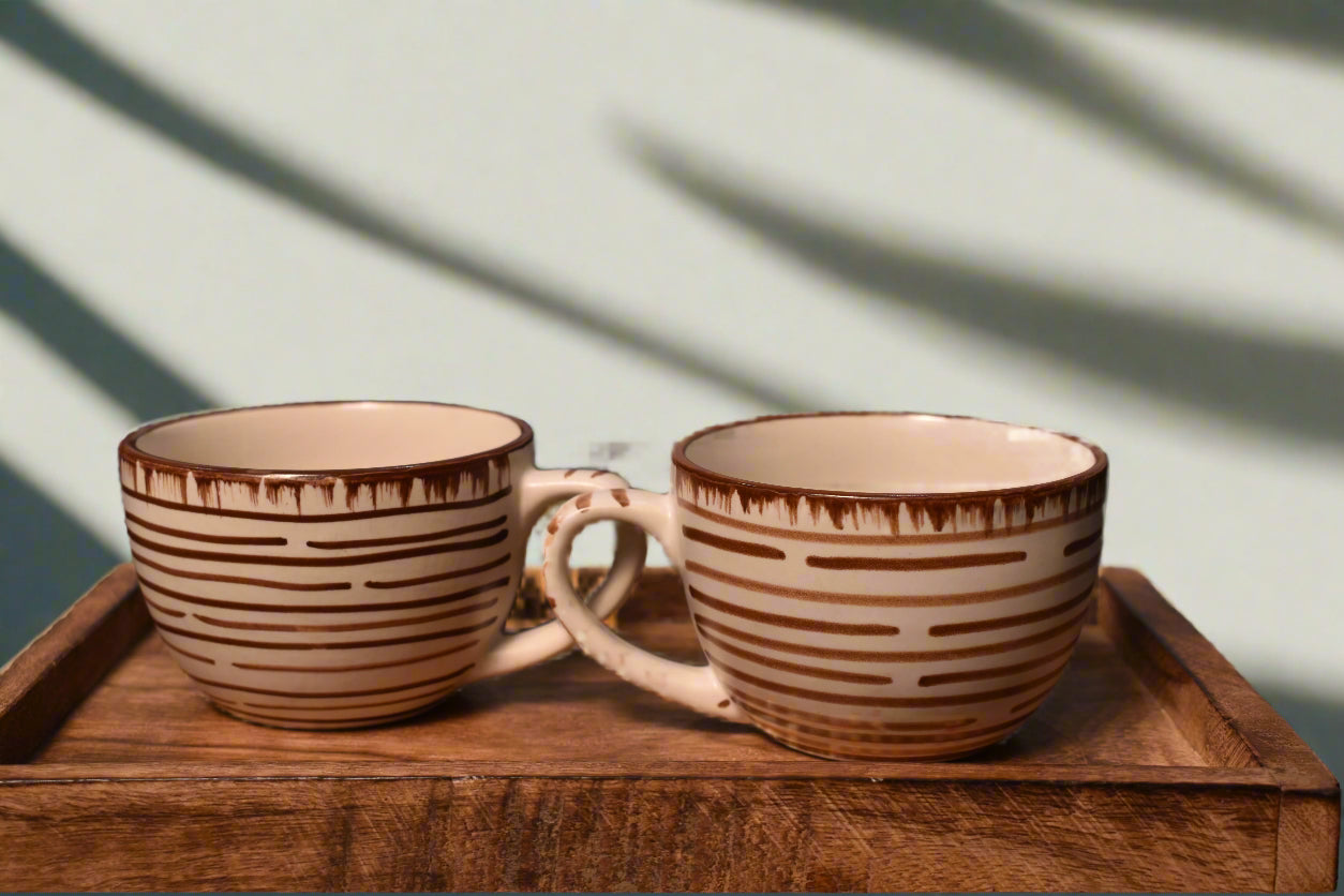 Rustic Brown Espresso Cups