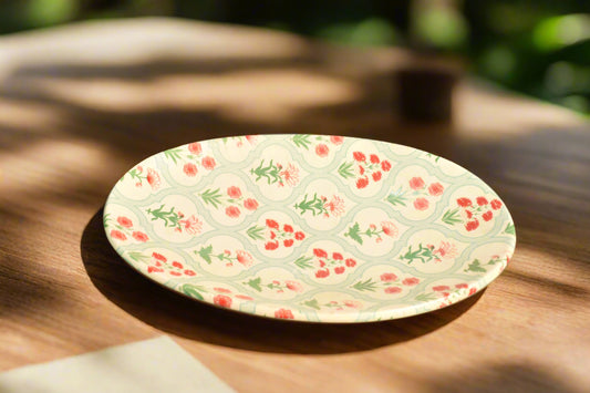 Ceramic Serving Plate – Floral Pattern Design